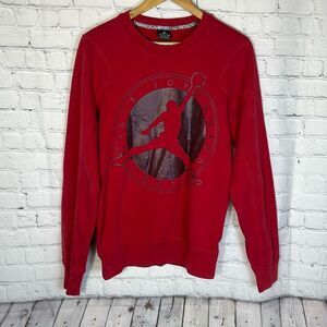 Air Jordan Flight Club Sweatshirt Shirt Red Black Size S Small